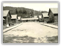 Company street looking toward Hqtrs. Bldg. CCC Co. 531