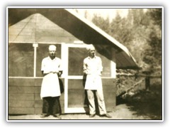 Cooks outside our messhall